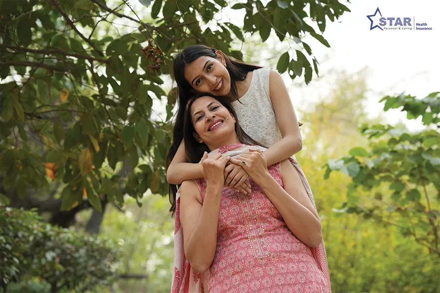 Mother and daughter, covered under Star Health Women Care